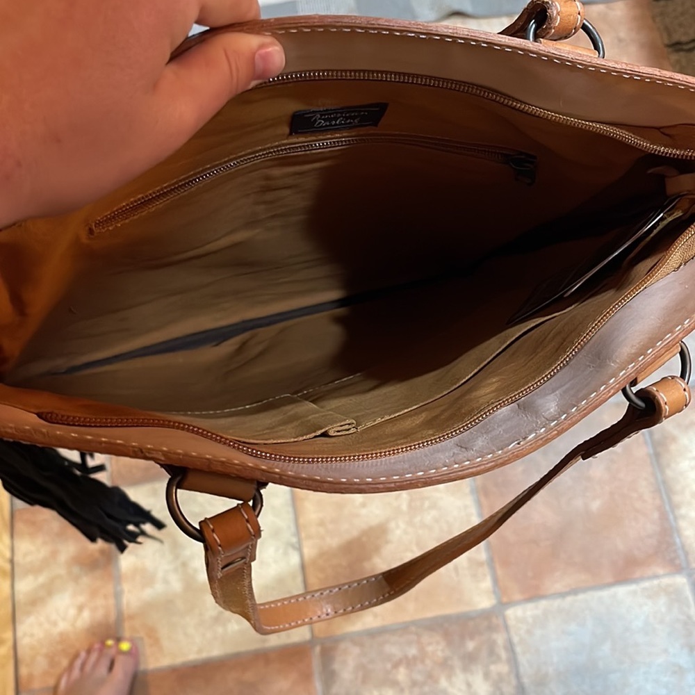 American Darling Cowhide Acid washed Red Purse